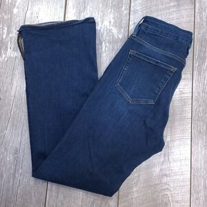 FRAME Le Mini Boot Jeans Women 29 Blue Dark Wash Side Slit Mid Rise Denim